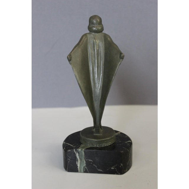 Figure of Young Woman with a Veil by Max Le Verrier, 1930s For Sale - Image 9 of 13