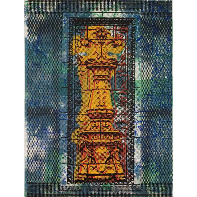 Classical Roman Judith Lipnik Perlow Column Series XII 2003 Signed Serigraph in Colors on Paper For Sale - Image 3 of 4