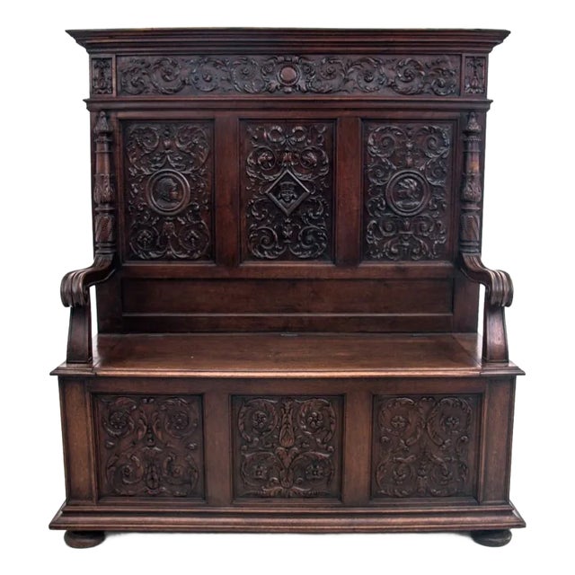 Box Bench, France, 1880s For Sale