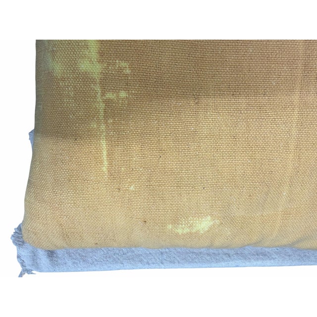 Farmhouse Vintage Crewel Embroidered Decorative Accent Pillow For Sale - Image 3 of 10