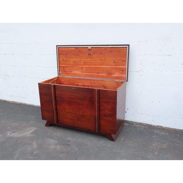 Mid Century Lane Cedar Chest Blanket Trunk Window Bench With a Drawer 6657 For Sale - Image 15 of 18