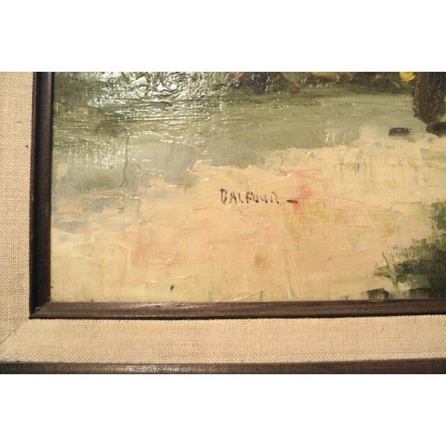 Vintage Landscape Painting Signed Balfour For Sale - Image 4 of 6