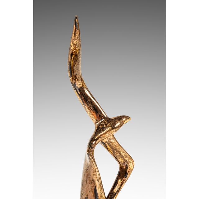 Mid-Century Modern Acid Etched Seagull Bird in Flight Table Sculpture in Porcelain, Usa, C. 1980s For Sale - Image 14 of 18