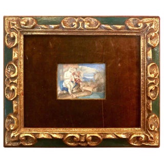 18th Century Antique French Miniature Painting For Sale
