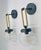 Vintage Attributed to Visual Comfort Modern Jute Rope Wall Sconces Brass Finish With Glass Globes - a Pair For Sale - Image 12 of 17