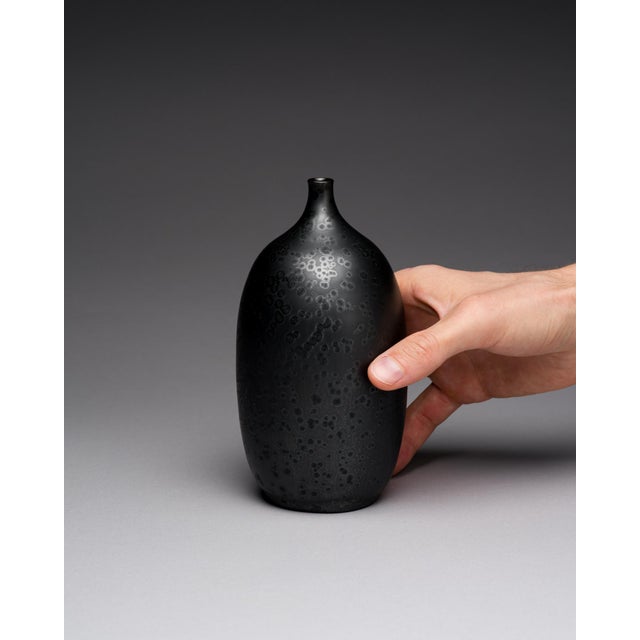 Postmodern Crystalline Glaze Ceramic Vase by Karin and Walther Zander, Germany, 1977 For Sale - Image 3 of 9