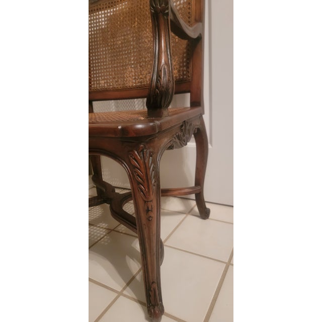 Brown Pair of Antique French Louis XV Style Carved Armchairs For Sale - Image 8 of 18