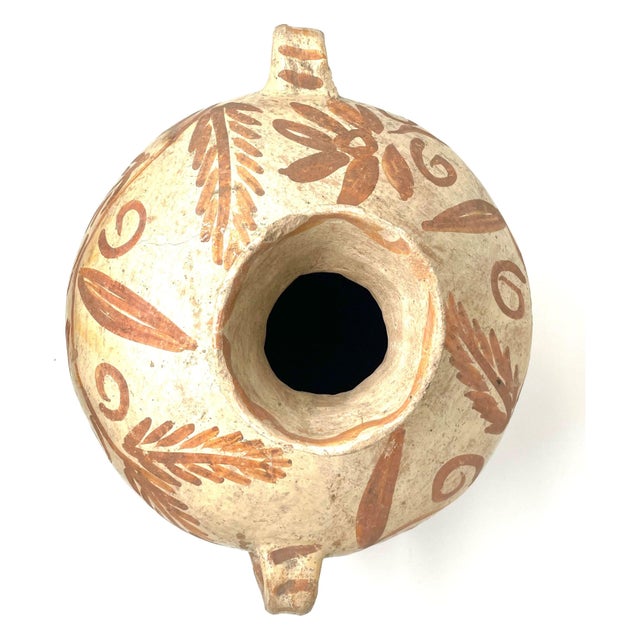 Hand-Painted Water Jar From Chiapas, Mexico - 12" H X 8" Diam. For Sale - Image 9 of 10
