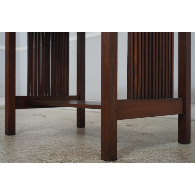 Stickley Antique Arts & Crafts Mission Oak Table For Sale - Image 11 of 15