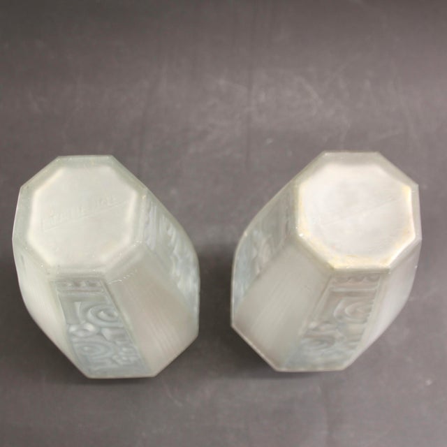 French Art Deco Geometric Vases from Etaleune, 1930s, Set of 2 For Sale - Image 11 of 13