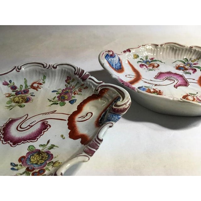 Porcelain Bowls with Pink Tulip Decor by Richard Ginori, Italy, 1750s, Set of 2 For Sale - Image 13 of 18