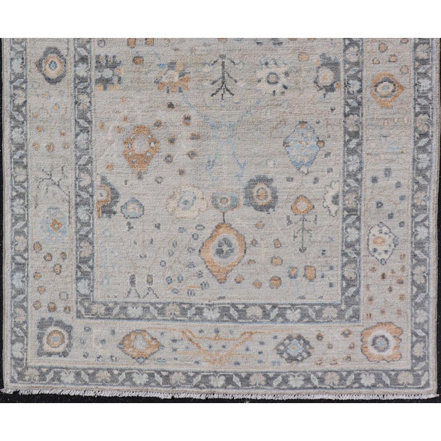 Oushak Rug by Keivan Woven Arts, Hand-Knotted Wool, Afghan, 3'11 X 6'0 For Sale - Image 4 of 12