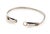 Contemporary Tiffany & Co. Sterling Silver 18k Yellow Gold Double Loop Hook Bangle For Sale - Image 3 of 4
