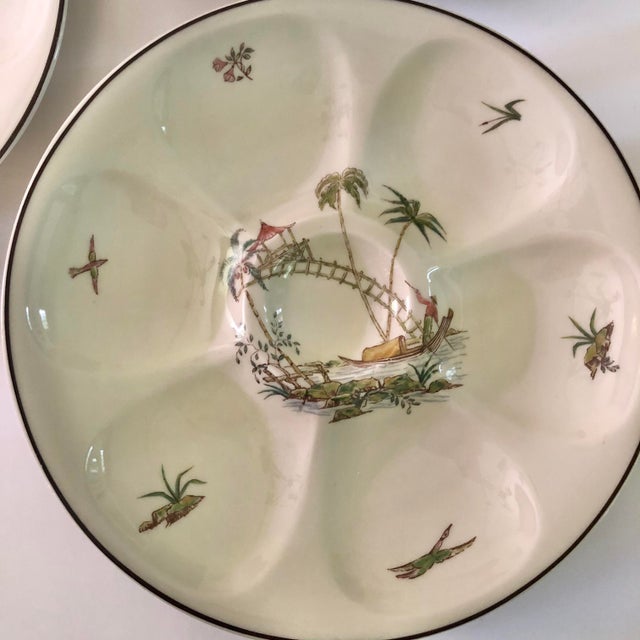 White Vintage Theodore Haviland Limoges Porcelain Oyster Plates- Set of 4 For Sale - Image 8 of 9