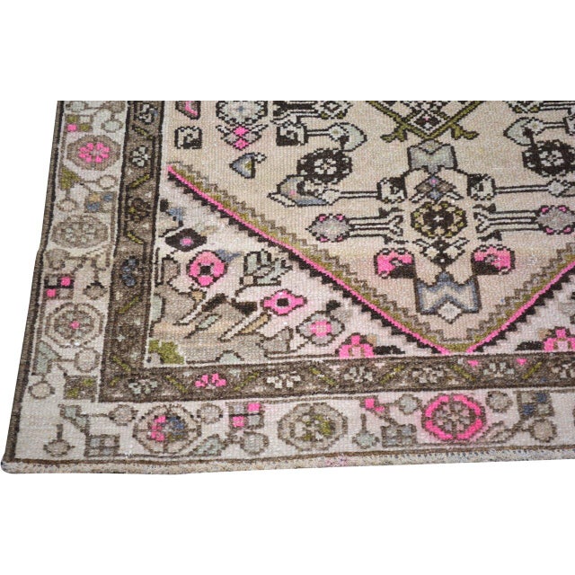 Vintage Turkish Hand Knotted Wool Rug, 2'9''x12'4'' For Sale - Image 4 of 5