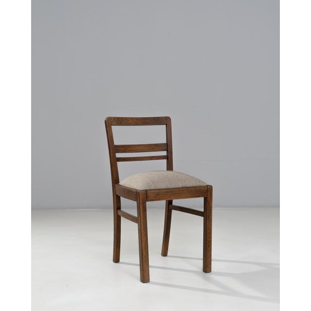 Wood 20th Century French Wooden Dining Chair With Upholstered Seat For Sale - Image 7 of 18