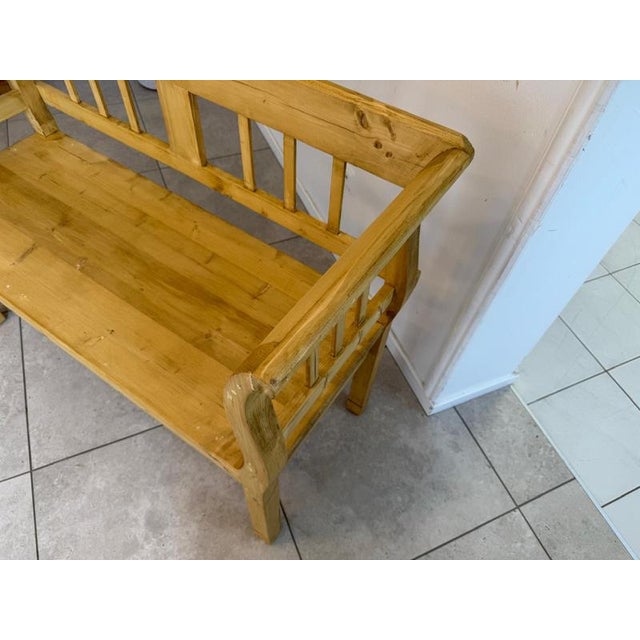 Art Nouveau Kitchen Bench in Spruce For Sale - Image 6 of 11