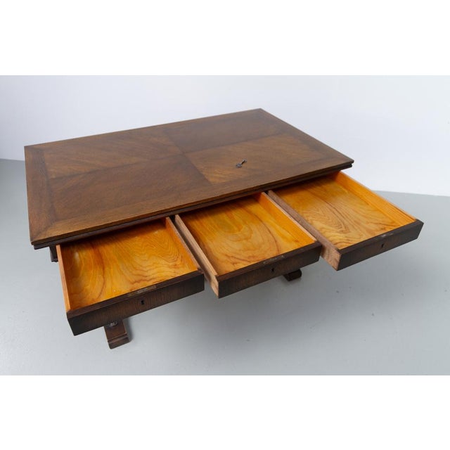 Antique Danish Oak Writing Desk, 1900s For Sale - Image 6 of 18