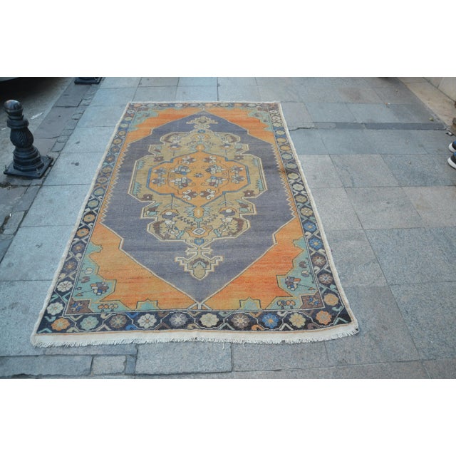 Turkish handmade handwoven vintage Anatolian OUSHAK rug. We collect old vintage antique rugs from Anatolia, Turkey. We...
