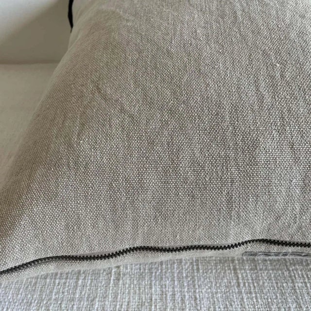Not Yet Made - Made To Order Natural French Linen Pillow For Sale - Image 5 of 6
