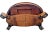 Antique Oval Coffee Table, Tiger Oak, Drawer, Shelf, Petite Size, Empire Style For Sale - Image 11 of 11