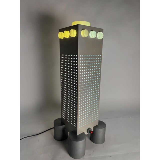 WWF Tower Table or Floor Lamp by Matteo Thun and Andrea Lera for Bieffeplast, Italy, 1980s For Sale - Image 10 of 11