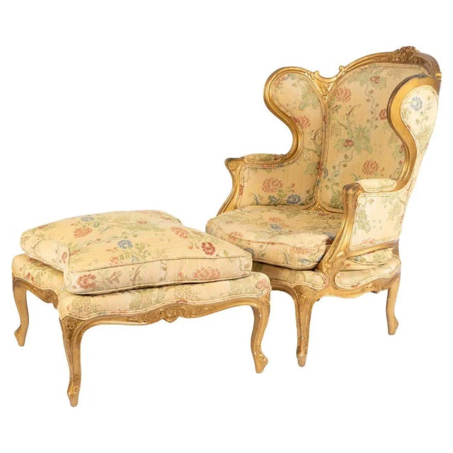 Late 19th Century Louis XV Style Carved Giltwood Duchesse Brisee - 2 Pieces For Sale - Image 13 of 13