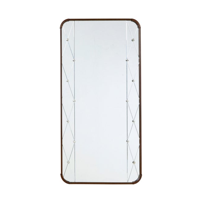 Mid-Century Swedish Harlequin Mirror with Teak Frame, 1960 For Sale - Image 6 of 6