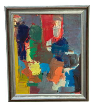 Rolf Ostermann, Conversations, Oil on Panel, Framed