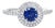 Tiffany & Co. Platinum Blue Sapphire & Diamond Engagement Ring 1.15ct 4.65g, Size 6.75 For Sale