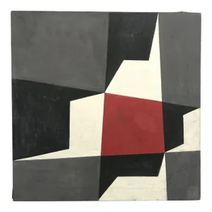 1960s Geometric Abstract Painting by Federico Delgado Montiel