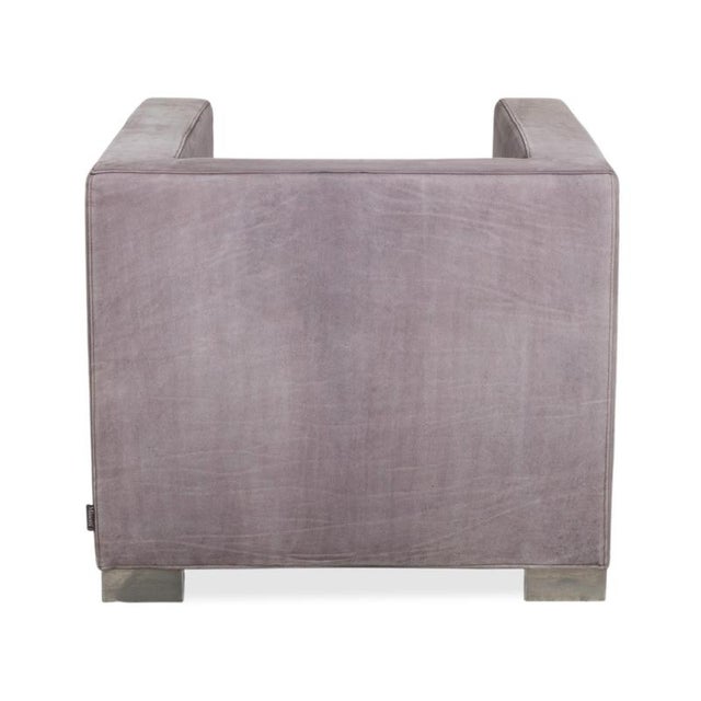 Suitcase Lounge Chair in Grey Lilac Suede and Chrome from Minotti For Sale - Image 14 of 17