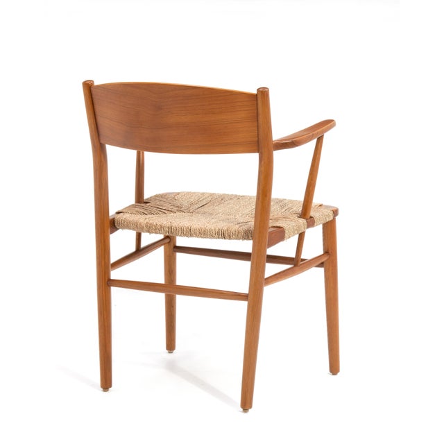 Børge Mogensen Danish Dining Arm Chair Restored Mid Century Søborg Møbler For Sale In Philadelphia - Image 6 of 12