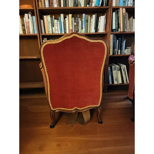 18thc French Louis XV Period Exceptionally Carved Walnut Bergeres - Signed by Antoine Leonard Couturier Christies Provenance a - Pair For Sale - Image 9 of 12