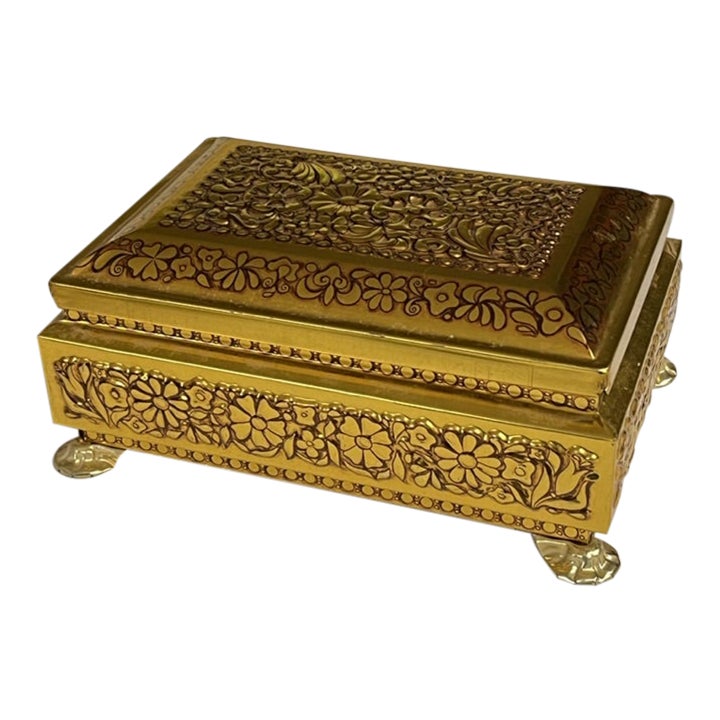 West-German Metal Keepsake Box | Chairish