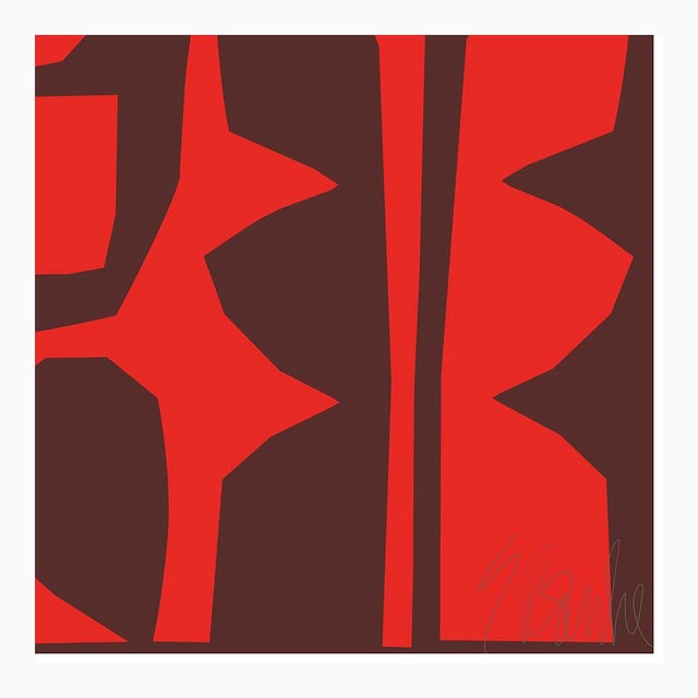 Red on Deep Red Fine Art Print 30" X 38" by Liz Roache For Sale In Boston - Image 6 of 7