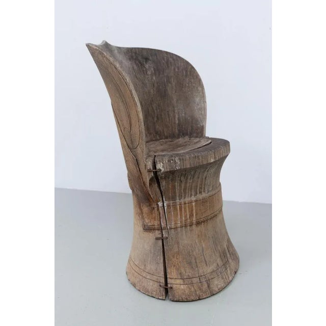 Antique Norwegian Kubbestol Stump Chair with Carvings, 1800s For Sale - Image 5 of 18