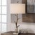 Contemporary Glam Gold Faux Bois Lamp For Sale - Image 3 of 3