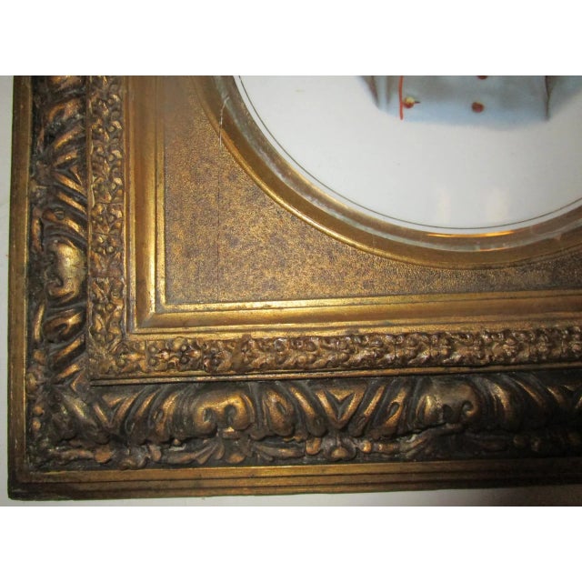 K P M Porcelain Painting of Franz Josef of Austria in Ornate Giltwood Frame For Sale - Image 10 of 13