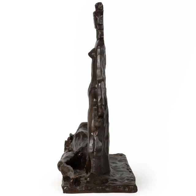 Art Deco Modernism Bronze Sculpture “Amazon and the Hero” by Sava Botzaris For Sale - Image 6 of 18