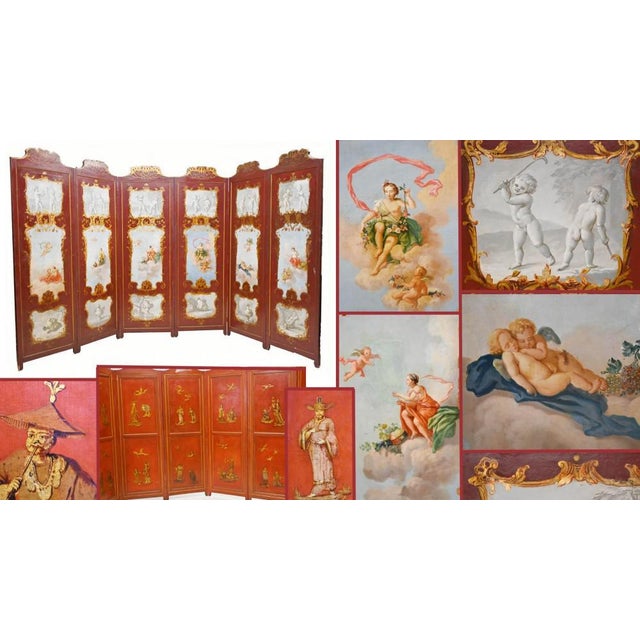 from time to time we come across pieces that are so unique and desireable and this six panel screeen has to be one of them...