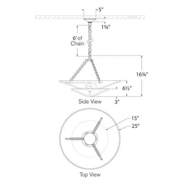 Metal AERIN for Visual Comfort Signature Mollino Medium Tiered Chandelier in Hand-Rubbed Antique Brass with Plaster White Shade For Sale - Image 7 of 7