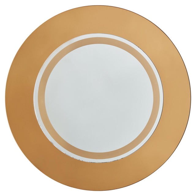 Italian Round Bronze Mirror, 1960s For Sale - Image 9 of 18