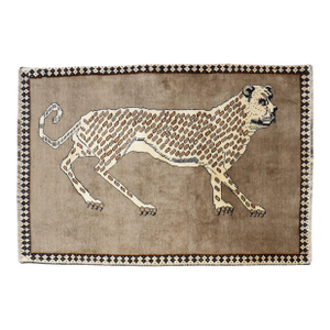 Vintage Zabihi Collection Inspired Cheetah Persian Rug