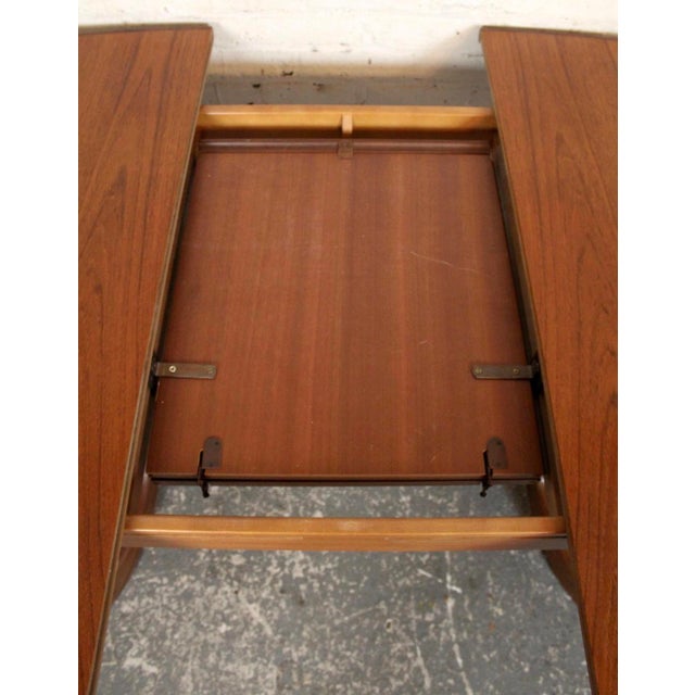 Brown Mid 20th Century G-Plan "Whale Tail" Butterfly Leaf Dining Table For Sale - Image 8 of 14