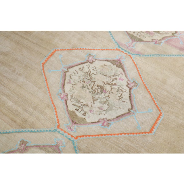 Asian Antique Vintage Turkish Room Size Square Rug - 10'6" x 11'9" For Sale - Image 3 of 12