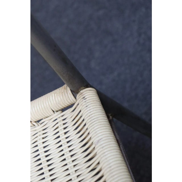 Set of Six Italian Modernist Steel and Brass Dining Chairs After Gio Ponti For Sale - Image 15 of 18