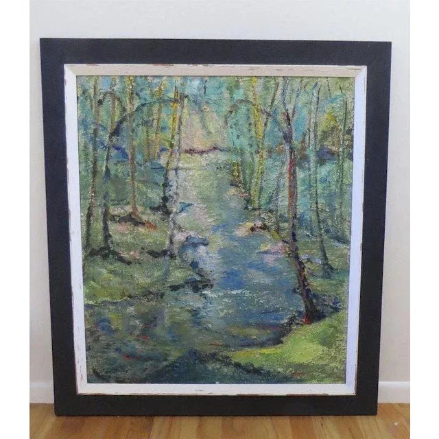 Mid 20th Century Forest Landscape Oil Painting by Sophia A. Siegel, Framed For Sale In Denver - Image 6 of 8