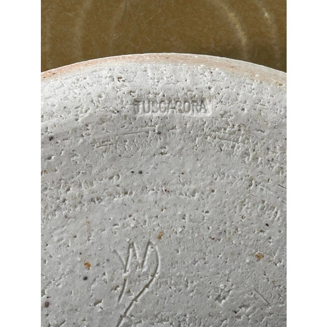 Mid-Century Modern Vintage Tuscarora Pottery Dinner Plates - Set of Seven (7) For Sale - Image 3 of 9