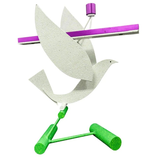 Postmodern 1998 Peter Shire Postmodern Memphis Peace Dove Sculpture For Sale - Image 3 of 6